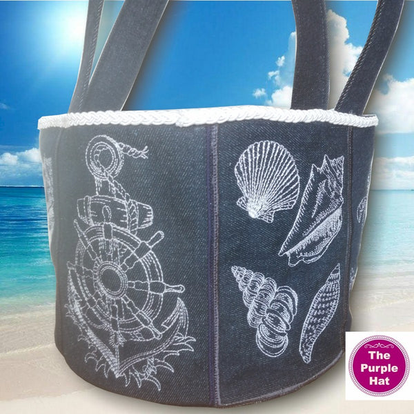 ITH Beach Bag machine embroidery 5x7