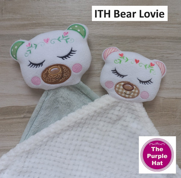 ITH In the Hoop Bear Lovie 5x7 6x10