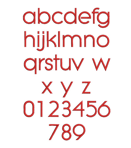 Beatnik machine embroidery font 1 inch