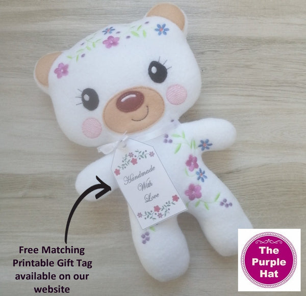 ITH Blossom Stuffed Bear Toy 6x10 7x11 8x12