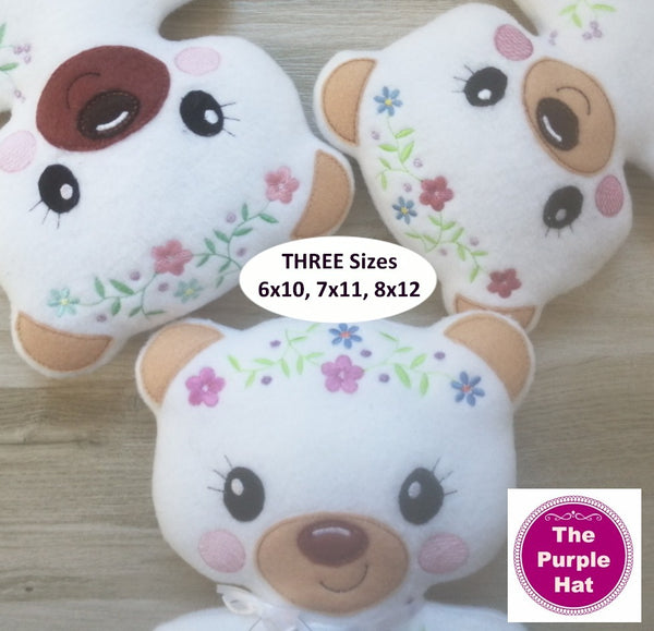 ITH Blossom Stuffed Bear Toy 6x10 7x11 8x12