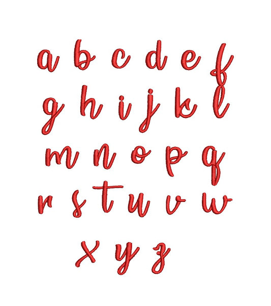 Blossoms machine embroidery font 1 inch