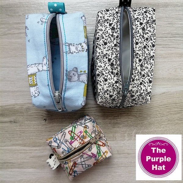 ITH Lined Box Bags 4x4 5x7 6x10 8x12 8x14 with Bonus Key Fob