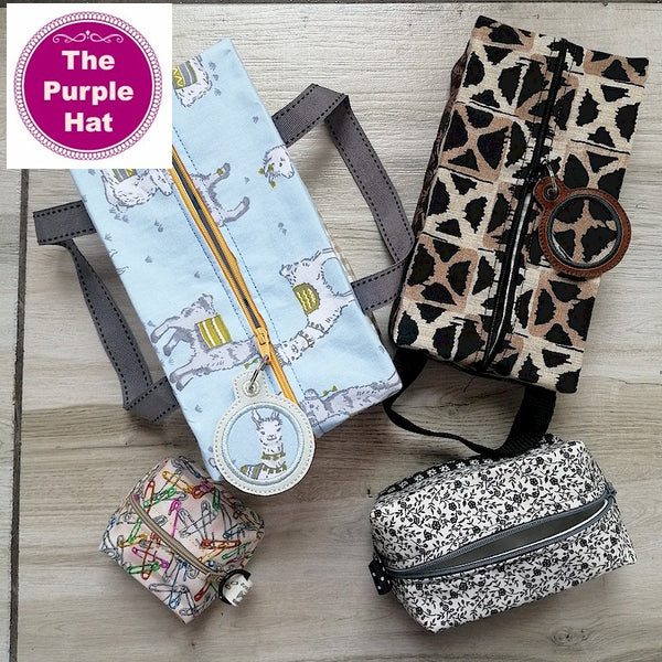 ITH Lined Box Bags 4x4 5x7 6x10 8x12 8x14 with Bonus Key Fob