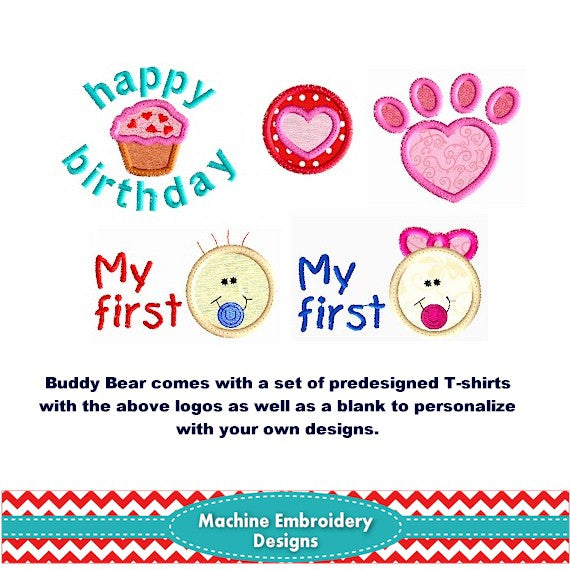 ITH Buddy Bear 5x7