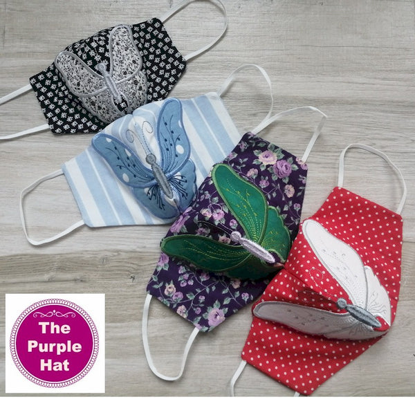 ITH Butterfly Face or Dust Mask 4 sizes 5x7 & 6x10