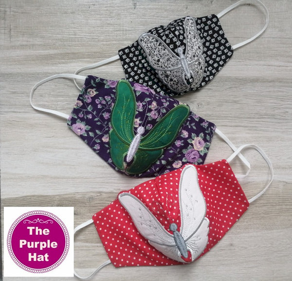 ITH Butterfly Face or Dust Mask 4 sizes 5x7 & 6x10