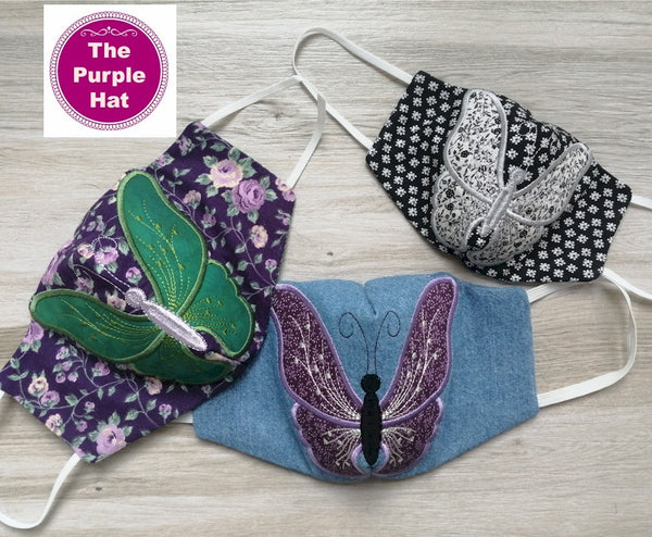 ITH Butterfly Face or Dust Mask 4 sizes 5x7 & 6x10
