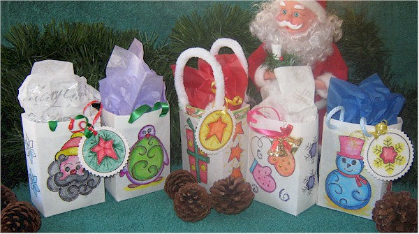 ITH Christmas Gift Bags Set 4 5x7 and 6x10