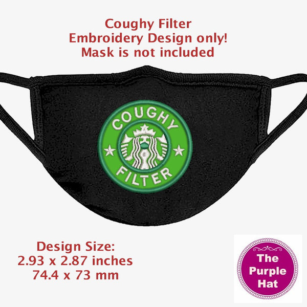 Coughy Filter Applique motif 4x4 Add-on embroidery designs