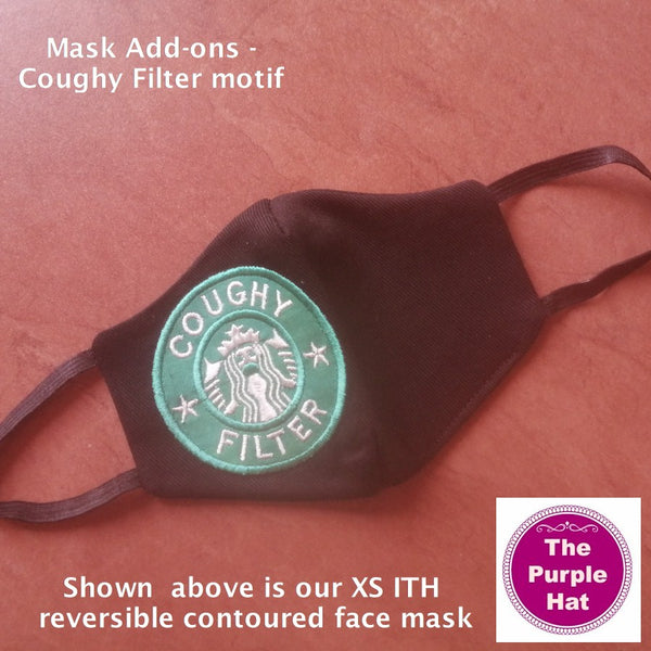 Coughy Filter Applique motif 4x4 Add-on embroidery designs