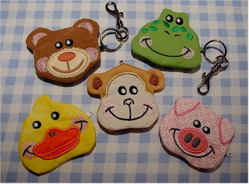 ITH Coin Purses Set 1 Animals 4x4
