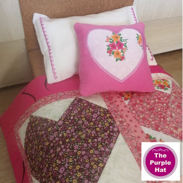ITH Heart Bedding Set for 18-inch dolls