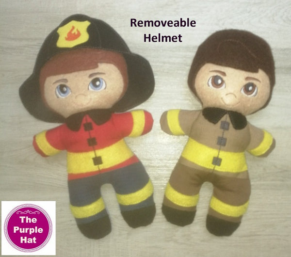 ITH Heroes: Fireman plush doll stuffed toy 5x7 6x10 8x12