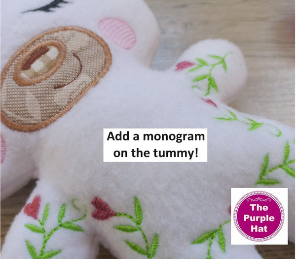 ITH Floral Hearts Stuffed Bear Toy 6x10 7x11 8x12