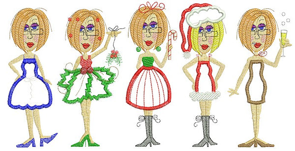 Jolly Jilly Christmas Cheer Applique 5x7