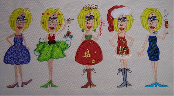 Jolly Jilly Christmas Cheer Applique 5x7