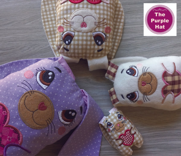 ITH In the Hoop Love Bunny 4x4 5x7 6x10 8x12