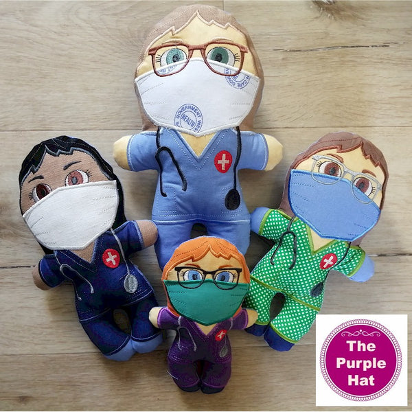 ITH Heroes: Nurse plush doll stuffed toy 5x7 6x10 8x12