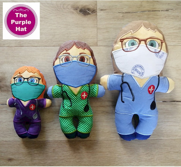 ITH Heroes: Nurse plush doll stuffed toy 5x7 6x10 8x12