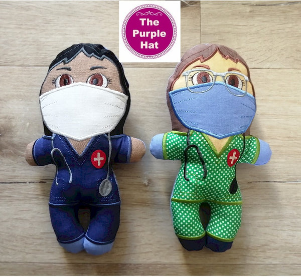 ITH Heroes: Nurse plush doll stuffed toy 5x7 6x10 8x12