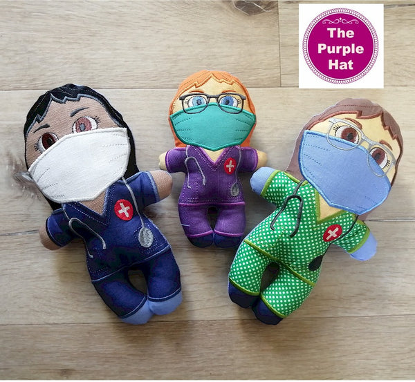 ITH Heroes: Nurse plush doll stuffed toy 5x7 6x10 8x12