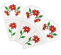 ITH Poinsettia Doily 4x4