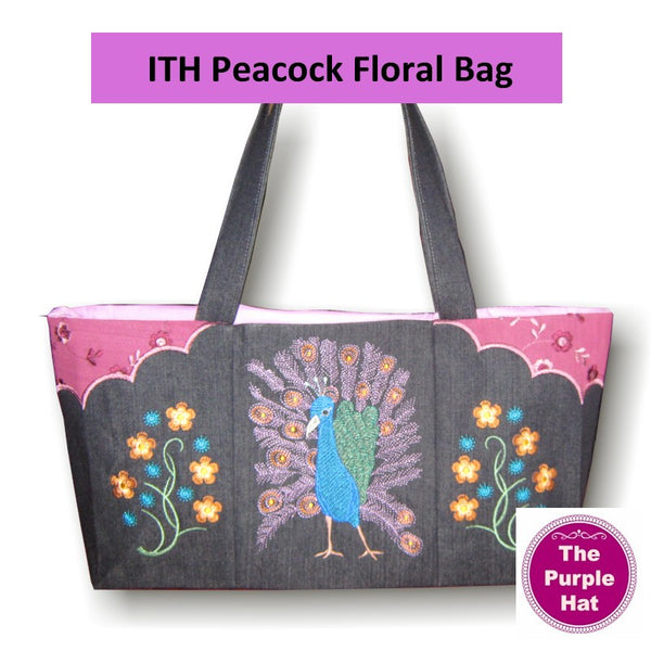 ITH Peacock Floral Bag 6x10 8x12