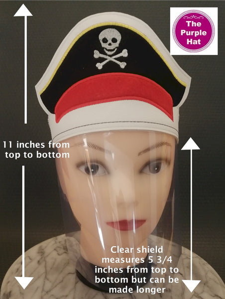 ITH Pirate Face Shield for Kids 6x10
