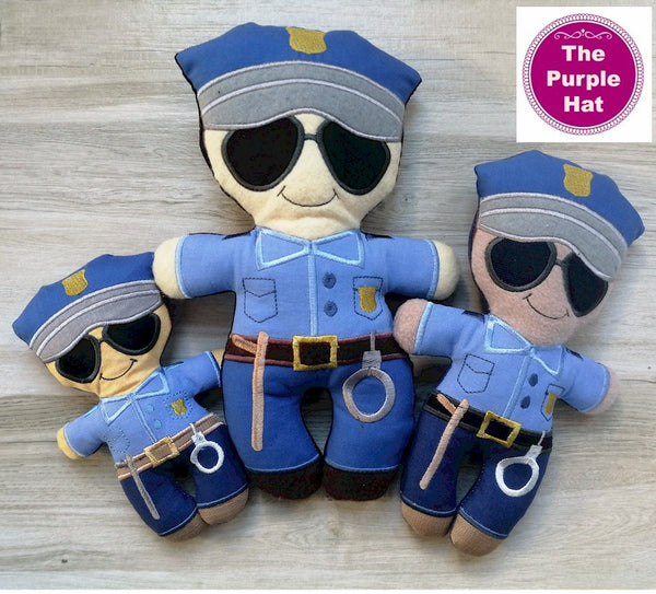 ITH Heroes: Police plush doll stuffed toy 5x7 6x10 8x12