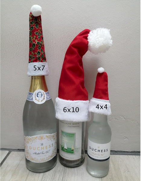 ITH Santa Hat Bottle Topper 4x4, 5x7 & 6x10