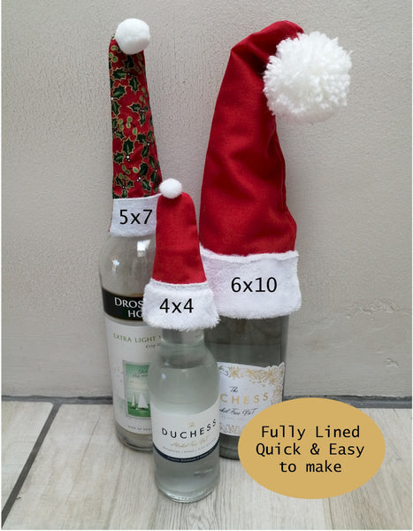 ITH Santa Hat Bottle Topper 4x4, 5x7 & 6x10