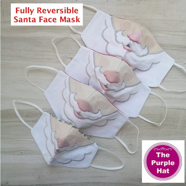 In the Hoop ITH Reversible Santa Face or Dust Mask sizes 5x7 6x10