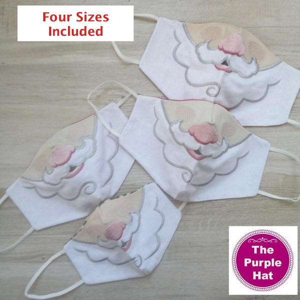 In the Hoop ITH Reversible Santa Face or Dust Mask sizes 5x7 6x10
