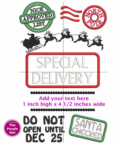 Santa Sack 01 machine embroidery design 6x10 only