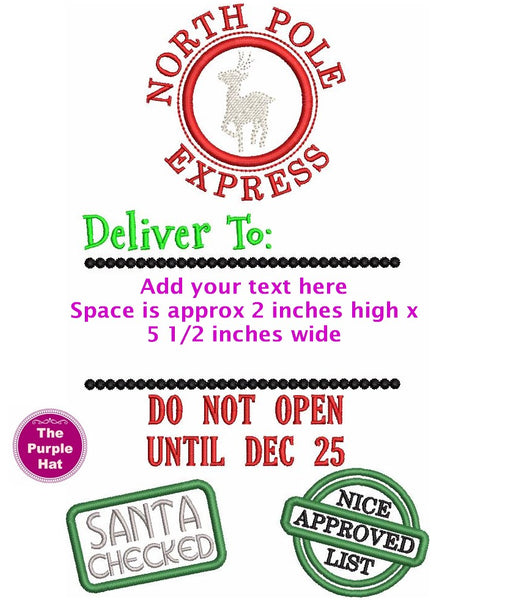 Santa Sack 03 machine embroidery design 6x10 only