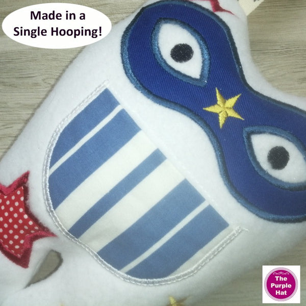 ITH In the Hoop Superhero Tooth Fairy Pillow 5x7 & 6x10