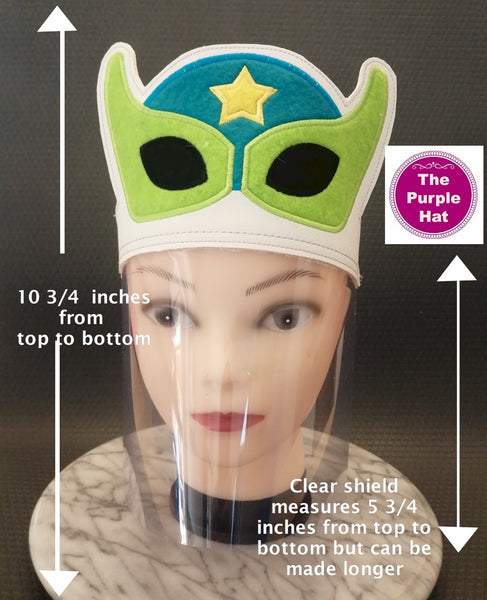 ITH Superhero Face Shield for Kids 6x10