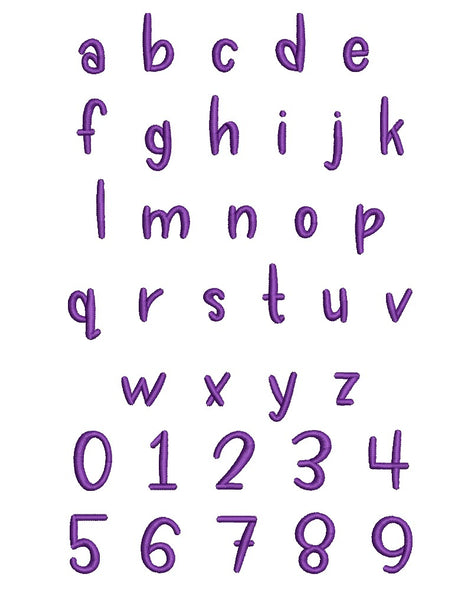 Sweet Berries machine embroidery font 1 inch