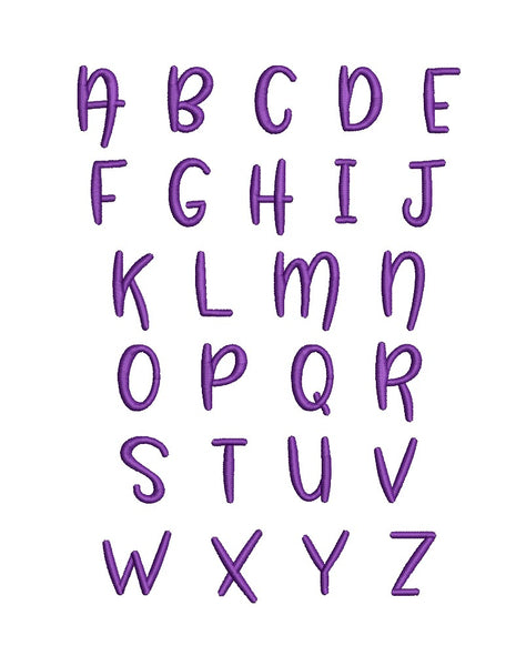 Sweet Berries machine embroidery font 1 inch