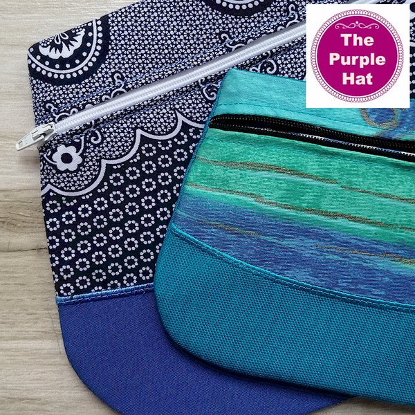 ITH Two-Tone Clutch Purse 4x4 5x7 6x10 8x12 8x14 with bonus Key Fob