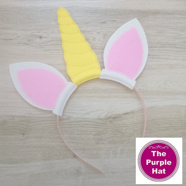 ITH In the Hoop Unicorn Halloween Headband Sliders 4x4