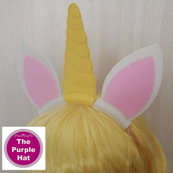 ITH In the Hoop Unicorn Halloween Headband Sliders 4x4