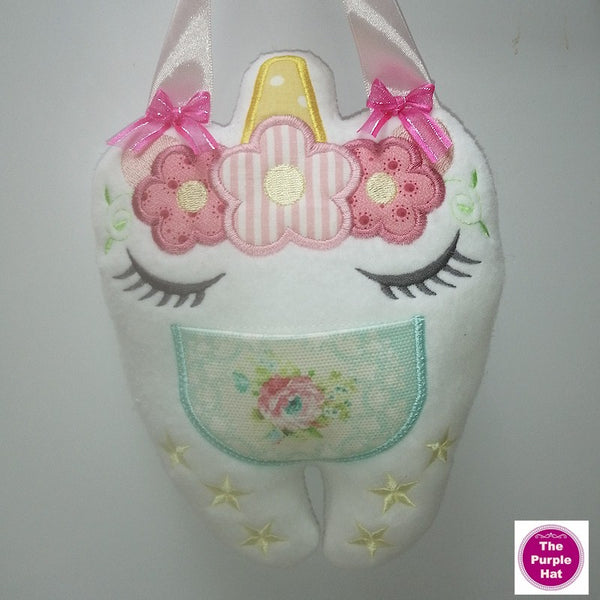 ITH In the Hoop Unicorn Tooth Fairy Pillow 5x7 & 6x10