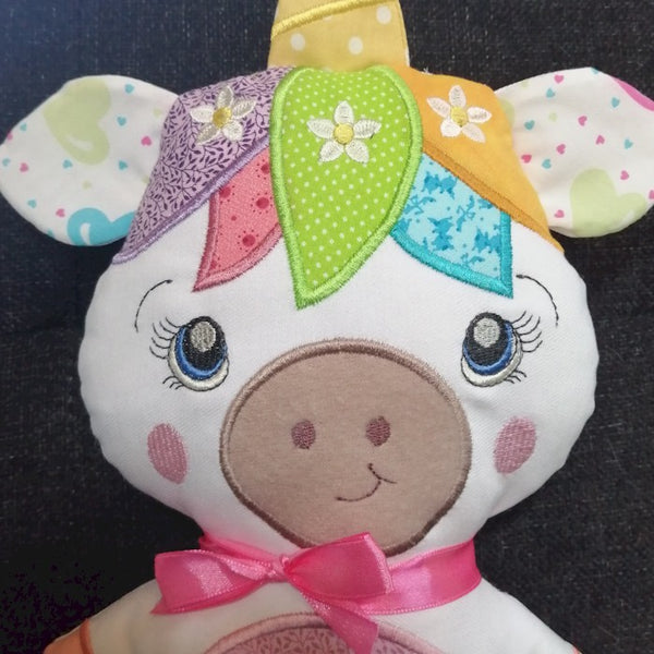 ITH Unicorn Soft Stuffed Toy Stuffie 5x7 and 6x10