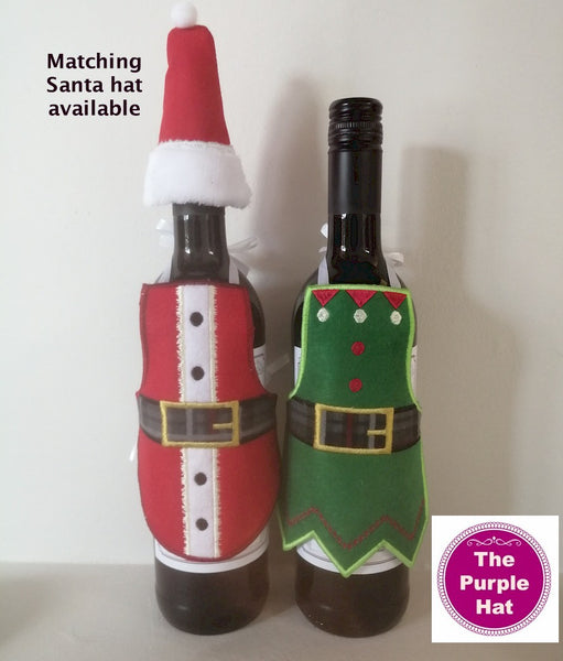 ITH Christmas Bottle Aprons Set 01 5x7