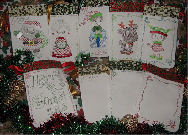 ITH Christmas Whimsy Gift Bags Set 3 6x10
