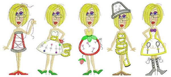 Jolly Jilly You Sew Girl! Applique Designs 5x7