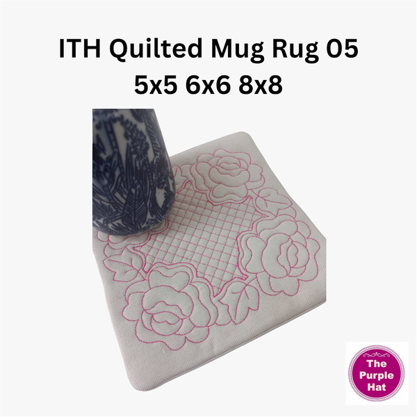 ITH Quilted Mug Rug 05 5x5 6x6 8x8