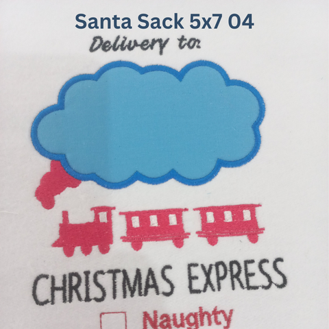 Santa Sack 04 machine embroidery design 5x7 only